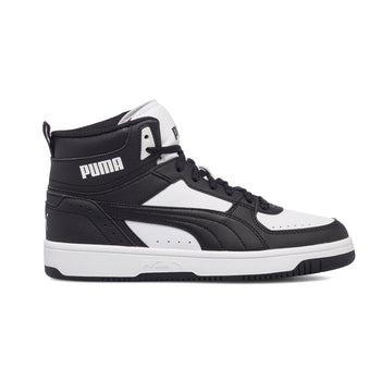 Sneakers alte bianche e nere con logo a contrasto Puma Rebound Joy Jr, Brand, SKU s352500112, Immagine 0